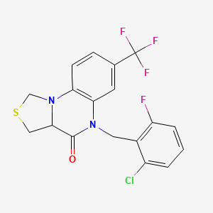 5-(2-chloro-6-fluorobenzyl)-7-(trifluoromethyl)-3,3a-dihydro[1,3]thiazolo[3,4-a]quinoxalin-4(5H)-one