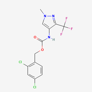 2,4-dichlorobenzyl N-[1-methyl-3-(trifluoromethyl)-1H-pyrazol-4-yl]carbamate