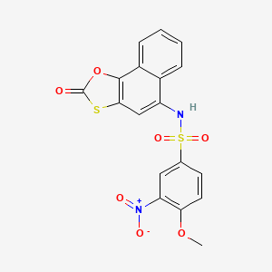 4-methoxy-3-nitro-N-(2-oxonaphtho[2,1-d][1,3]oxathiol-5-yl)benzenesulfonamide
