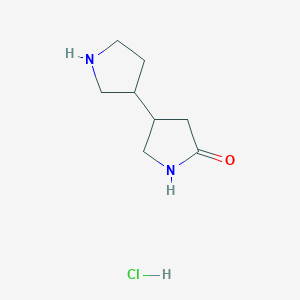 4-Pyrrolidin-3-ylpyrrolidin-2-one;hydrochloride