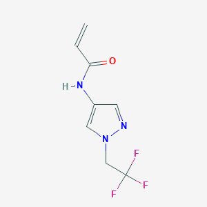 molecular formula C8H8F3N3O B2397813 N-[1-(2,2,2-Trifluoroethyl)pyrazol-4-yl]prop-2-enamide CAS No. 2305525-42-0