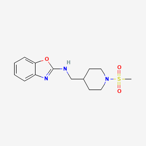 N-[(1-Methylsulfonylpiperidin-4-yl)methyl]-1,3-benzoxazol-2-amine