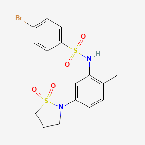 4-bromo-N-(5-(1,1-dioxidoisothiazolidin-2-yl)-2-methylphenyl)benzenesulfonamide