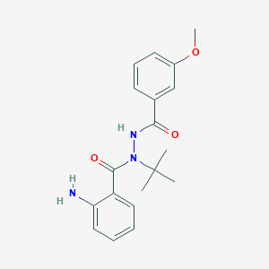 molecular formula C19H23N3O3 B2397843 2-amino-N-(tert-butyl)-N'-(3-methoxybenzoyl)benzenecarbohydrazide CAS No. 866009-70-3