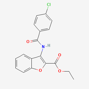 Ethyl 3-(4-chlorobenzamido)benzofuran-2-carboxylate