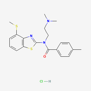 N-(2-(dimethylamino)ethyl)-4-methyl-N-(4-(methylthio)benzo[d]thiazol-2-yl)benzamide hydrochloride