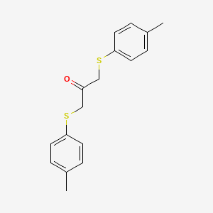molecular formula C17H18OS2 B2397861 1,3-Bis[(4-methylphenyl)sulfanyl]propan-2-one CAS No. 27997-96-2