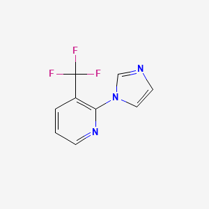 molecular formula C9H6F3N3 B2397863 2-Imidazol-1-yl-3-(trifluoromethyl)pyridine CAS No. 190198-41-5