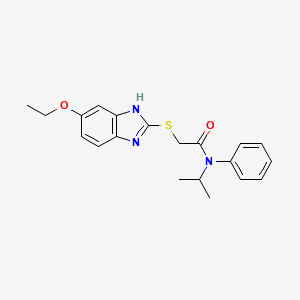 molecular formula C20H23N3O2S B2397865 2-(5-乙氧基-1H-苯并咪唑-2-基硫烷基)-N-异丙基-N-苯基-乙酰胺 CAS No. 326878-87-9