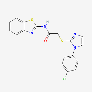 N-(benzo[d]thiazol-2-yl)-2-((1-(4-chlorophenyl)-1H-imidazol-2-yl)thio)acetamide