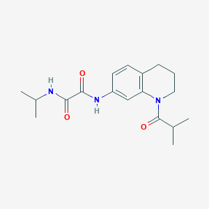 molecular formula C18H25N3O3 B2397874 N'-[1-(2-methylpropanoyl)-1,2,3,4-tetrahydroquinolin-7-yl]-N-(propan-2-yl)ethanediamide CAS No. 941893-95-4