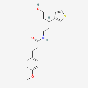 N-(5-hydroxy-3-(thiophen-3-yl)pentyl)-3-(4-methoxyphenyl)propanamide