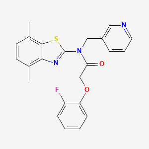 molecular formula C23H20FN3O2S B2397904 N-(4,7-dimethylbenzo[d]thiazol-2-yl)-2-(2-fluorophenoxy)-N-(pyridin-3-ylmethyl)acetamide CAS No. 1170425-30-5