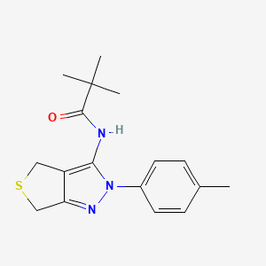 molecular formula C17H21N3OS B2397920 N-(2-(p-tolyl)-4,6-dihydro-2H-thieno[3,4-c]pyrazol-3-yl)pivalamide CAS No. 396723-55-0