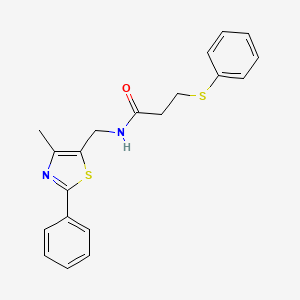 N-((4-methyl-2-phenylthiazol-5-yl)methyl)-3-(phenylthio)propanamide