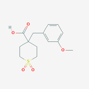 molecular formula C14H18O5S B2397924 4-(3-Methoxybenzyl)tetrahydro-2H-thiopyran-4-carboxylic acid 1,1-dioxide CAS No. 1993099-15-2