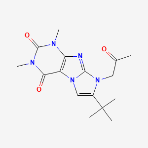 molecular formula C16H21N5O3 B2397933 7-(tert-butyl)-1,3-dimethyl-8-(2-oxopropyl)-1H-imidazo[2,1-f]purine-2,4(3H,8H)-dione CAS No. 919032-23-8