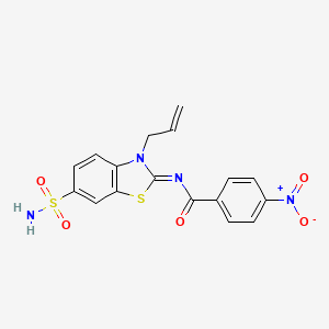 (Z)-N-(3-allyl-6-sulfamoylbenzo[d]thiazol-2(3H)-ylidene)-4-nitrobenzamide