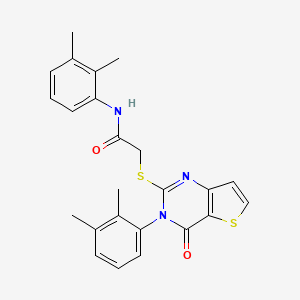 molecular formula C24H23N3O2S2 B2397939 N-(2,3-二甲苯基)-2-{[3-(2,3-二甲苯基)-4-氧代-3,4-二氢噻吩并[3,2-d]嘧啶-2-基]硫代}乙酰胺 CAS No. 1291852-73-7