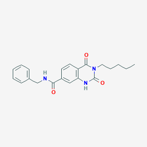 molecular formula C21H23N3O3 B2397942 N-benzyl-2,4-dioxo-3-pentyl-1,2,3,4-tetrahydroquinazoline-7-carboxamide CAS No. 892262-86-1