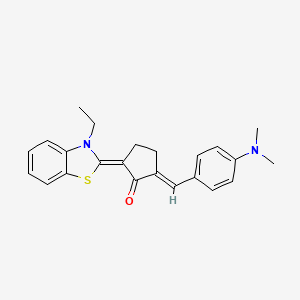 B2397949 (2E,5Z)-2-(4-(dimethylamino)benzylidene)-5-(3-ethylbenzo[d]thiazol-2(3H)-ylidene)cyclopentanone CAS No. 885267-78-7