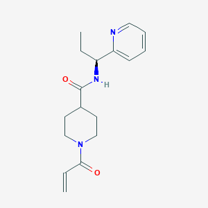 molecular formula C17H23N3O2 B2398030 1-Prop-2-enoyl-N-[(1S)-1-pyridin-2-ylpropyl]piperidine-4-carboxamide CAS No. 2361595-92-6