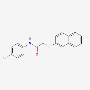 N-(4-chlorophenyl)-2-naphthalen-2-ylsulfanylacetamide