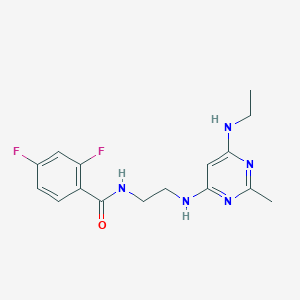 N-(2-((6-(ethylamino)-2-methylpyrimidin-4-yl)amino)ethyl)-2,4-difluorobenzamide