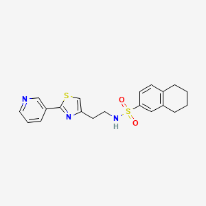 N-{2-[2-(pyridin-3-yl)-1,3-thiazol-4-yl]ethyl}-5,6,7,8-tetrahydronaphthalene-2-sulfonamide
