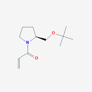 B2398080 1-[(2S)-2-[(2-Methylpropan-2-yl)oxymethyl]pyrrolidin-1-yl]prop-2-en-1-one CAS No. 2361608-43-5