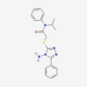 molecular formula C19H21N5OS B2398088 2-((4-amino-5-phenyl-4H-1,2,4-triazol-3-yl)thio)-N-isopropyl-N-phenylacetamide CAS No. 899754-53-1