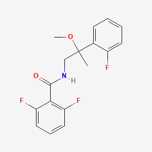 molecular formula C17H16F3NO2 B2398095 2,6-Difluoro-N-[2-(2-fluorophenyl)-2-methoxypropyl]benzamide CAS No. 1797694-37-1