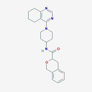 molecular formula C23H28N4O2 B2398102 N-[1-(5,6,7,8-tetrahydroquinazolin-4-yl)piperidin-4-yl]-3,4-dihydro-1H-2-benzopyran-3-carboxamide CAS No. 2034537-01-2