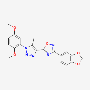 3-(1,3-benzodioxol-5-yl)-5-[1-(2,5-dimethoxyphenyl)-5-methyl-1H-1,2,3-triazol-4-yl]-1,2,4-oxadiazole