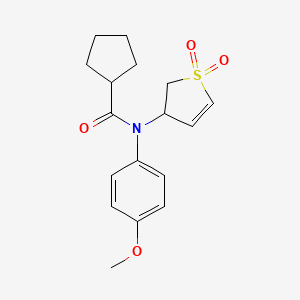 N-(1,1-dioxido-2,3-dihydrothiophen-3-yl)-N-(4-methoxyphenyl)cyclopentanecarboxamide