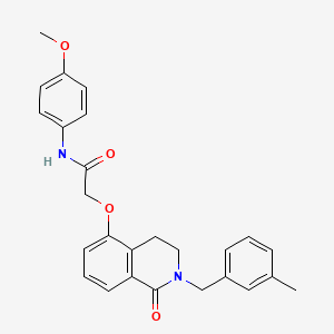 N-(4-methoxyphenyl)-2-[[2-[(3-methylphenyl)methyl]-1-oxo-3,4-dihydroisoquinolin-5-yl]oxy]acetamide