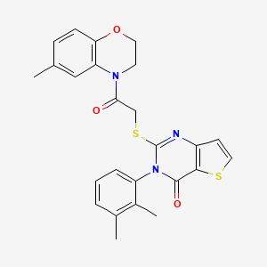 3-(2,3-dimethylphenyl)-2-{[2-(6-methyl-2,3-dihydro-4H-1,4-benzoxazin-4-yl)-2-oxoethyl]sulfanyl}thieno[3,2-d]pyrimidin-4(3H)-one