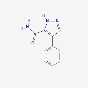 molecular formula C10H9N3O B2398142 4-Phenyl-1H-pyrazole-3-carboxamide CAS No. 844443-61-4