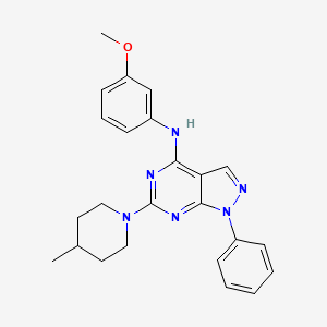 molecular formula C24H26N6O B2398167 N-(3-methoxyphenyl)-6-(4-methylpiperidin-1-yl)-1-phenyl-1H-pyrazolo[3,4-d]pyrimidin-4-amine CAS No. 946219-59-6