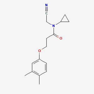 molecular formula C16H20N2O2 B2398171 N-(cyanomethyl)-N-cyclopropyl-3-(3,4-dimethylphenoxy)propanamide CAS No. 1252203-01-2