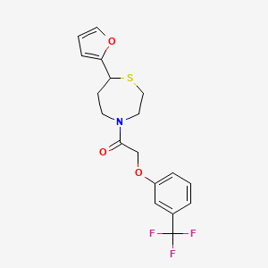 1-(7-(Furan-2-yl)-1,4-thiazepan-4-yl)-2-(3-(trifluoromethyl)phenoxy)ethanone