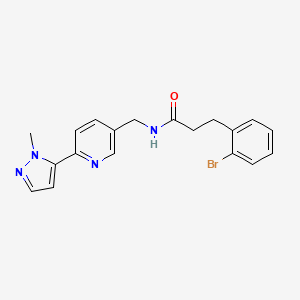 3-(2-bromophenyl)-N-((6-(1-methyl-1H-pyrazol-5-yl)pyridin-3-yl)methyl)propanamide