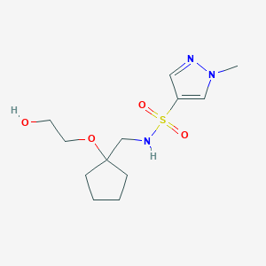 N-((1-(2-hydroxyethoxy)cyclopentyl)methyl)-1-methyl-1H-pyrazole-4-sulfonamide