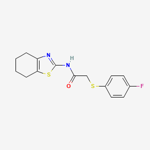 2-((4-fluorophenyl)thio)-N-(4,5,6,7-tetrahydrobenzo[d]thiazol-2-yl)acetamide