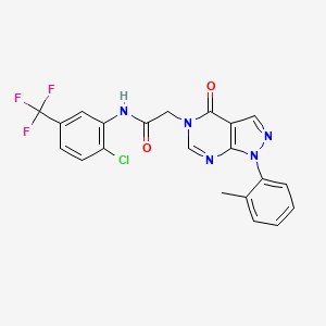 N-(2-chloro-5-(trifluoromethyl)phenyl)-2-(4-oxo-1-(o-tolyl)-1H-pyrazolo[3,4-d]pyrimidin-5(4H)-yl)acetamide