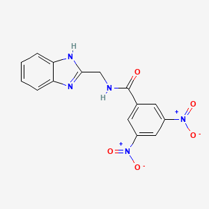 molecular formula C15H11N5O5 B2398195 N-(1H-benzimidazol-2-ylmethyl)-3,5-dinitrobenzamide CAS No. 58624-62-7