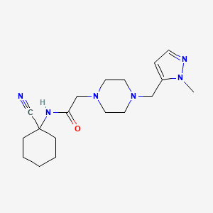 N-(1-Cyanocyclohexyl)-2-[4-[(2-methylpyrazol-3-yl)methyl]piperazin-1-yl]acetamide