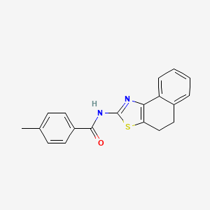 molecular formula C19H16N2OS B2398199 N-(4,5-dihydronaphtho[1,2-d]thiazol-2-yl)-4-methylbenzamide CAS No. 313404-69-2