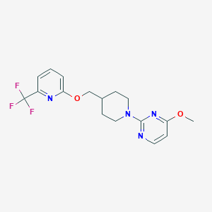 4-Methoxy-2-[4-({[6-(trifluoromethyl)pyridin-2-yl]oxy}methyl)piperidin-1-yl]pyrimidine