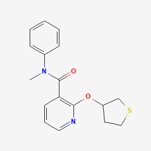 molecular formula C17H18N2O2S B2398237 N-methyl-N-phenyl-2-(thiolan-3-yloxy)pyridine-3-carboxamide CAS No. 2034499-26-6